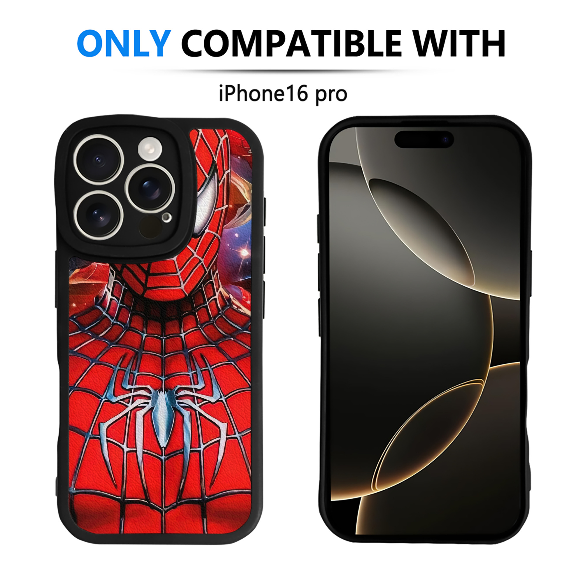 Spider Man スパイダーマン 【iPhone 16シリーズ対応】シリコンスマホケース（レザー調） 材質：シリコン